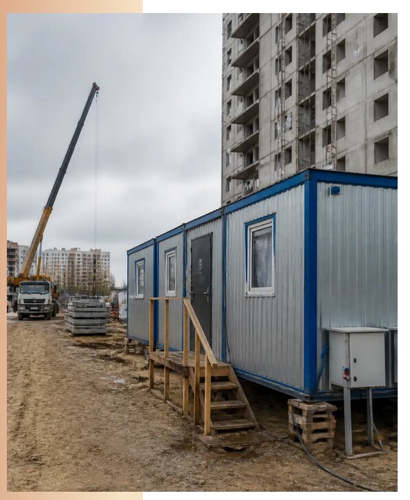 Аренда строительных вагончиков для рабочих в Соликамске